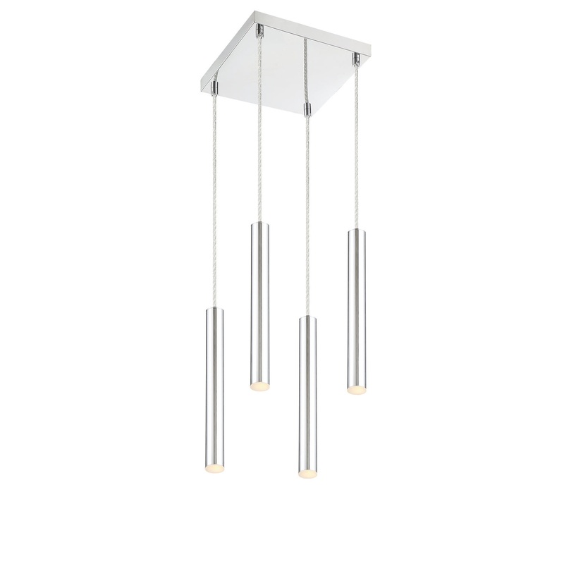 Z-Lite 917MP12-CH-LED-4SCH Forest LED Island Pendant, Chrome
