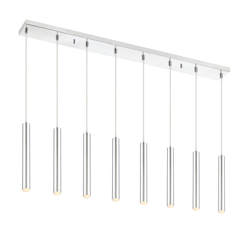 Z-Lite 917MP12-CH-LED-8LCH Forest LED Island Pendant, Chrome