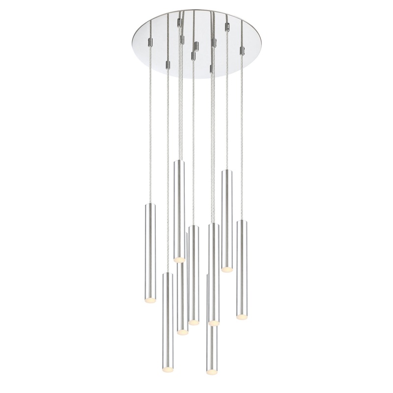 Z-Lite 917MP12-CH-LED-9RCH Forest LED Island Pendant, Chrome
