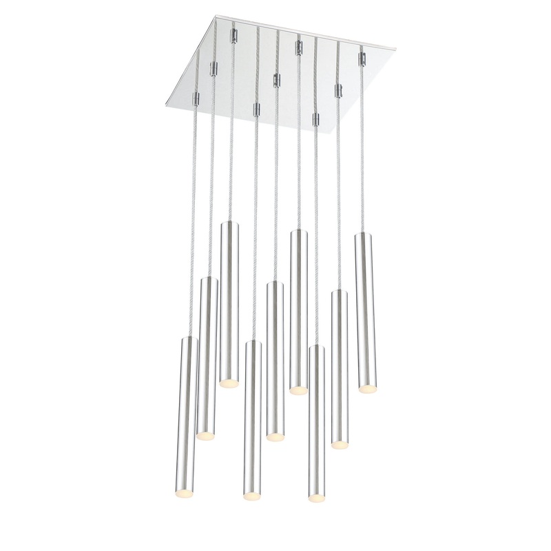 Z-Lite 917MP12-CH-LED-9SCH Forest LED Island Pendant, Chrome