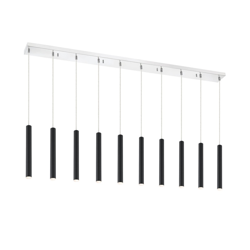 Z-Lite 917MP12-MB-LED-10LCH Forest LED Island Pendant, Chrome