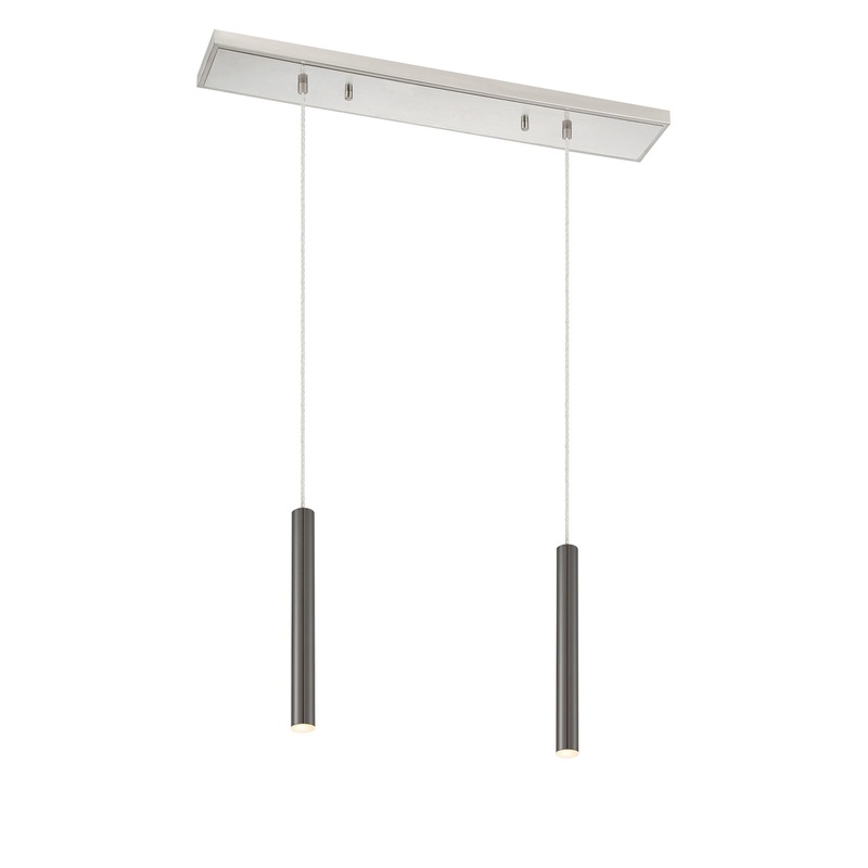 Z-Lite 917MP12-PBL-LED-2LBN Forest LED Island Pendant, Brushed Nickel