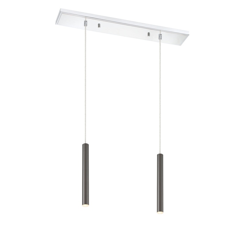 Z-Lite 917MP12-PBL-LED-2LCH Forest LED Island Pendant, Chrome