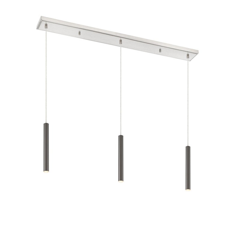 Z-Lite 917MP12-PBL-LED-3LBN Forest LED Island Pendant, Brushed Nickel