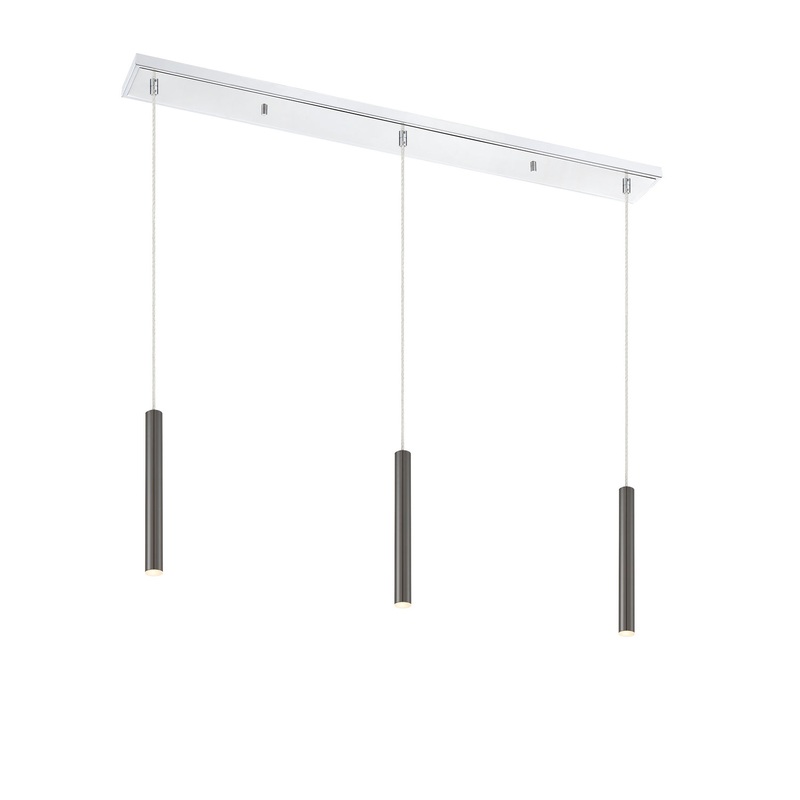 Z-Lite 917MP12-PBL-LED-3LCH Forest LED Island Pendant, Chrome
