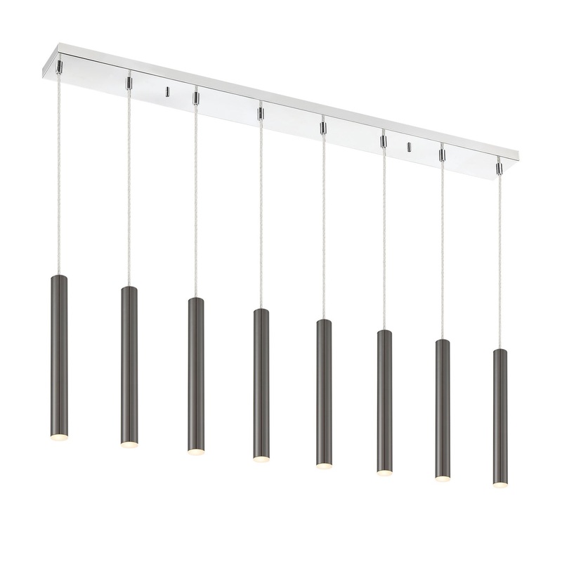 Z-Lite 917MP12-PBL-LED-8LCH Forest LED Island Pendant, Chrome
