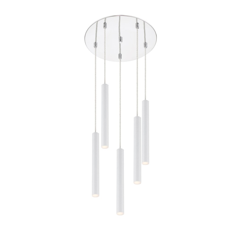 Z-Lite 917MP12-WH-LED-5RCH Forest LED Island Pendant, Chrome