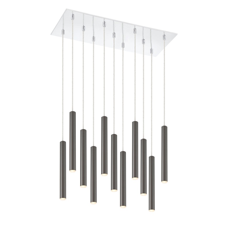 Z-Lite 917MP12PBL-LED-11LCH Forest LED Island Pendant, Chrome