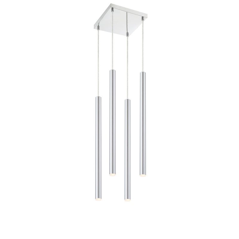 Z-Lite 917MP24-CH-LED-4SCH Forest LED Island Pendant, Chrome