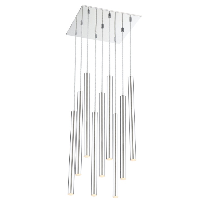 Z-Lite 917MP24-CH-LED-9SCH Forest LED Island Pendant, Chrome