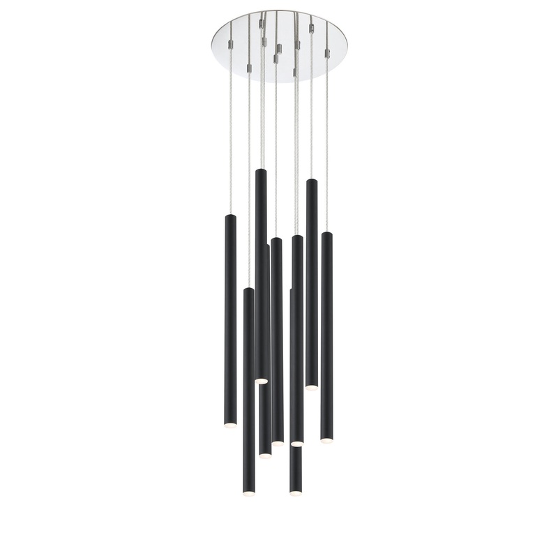 Z-Lite 917MP24-MB-LED-9RCH Forest LED Island Pendant, Chrome