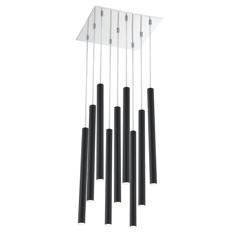 Z-Lite 917MP24-MB-LED-9SCH Forest LED Island Pendant, Chrome