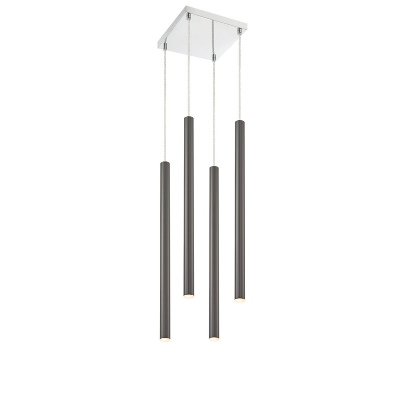 Z-Lite 917MP24-PBL-LED-4SCH Forest LED Island Pendant, Chrome