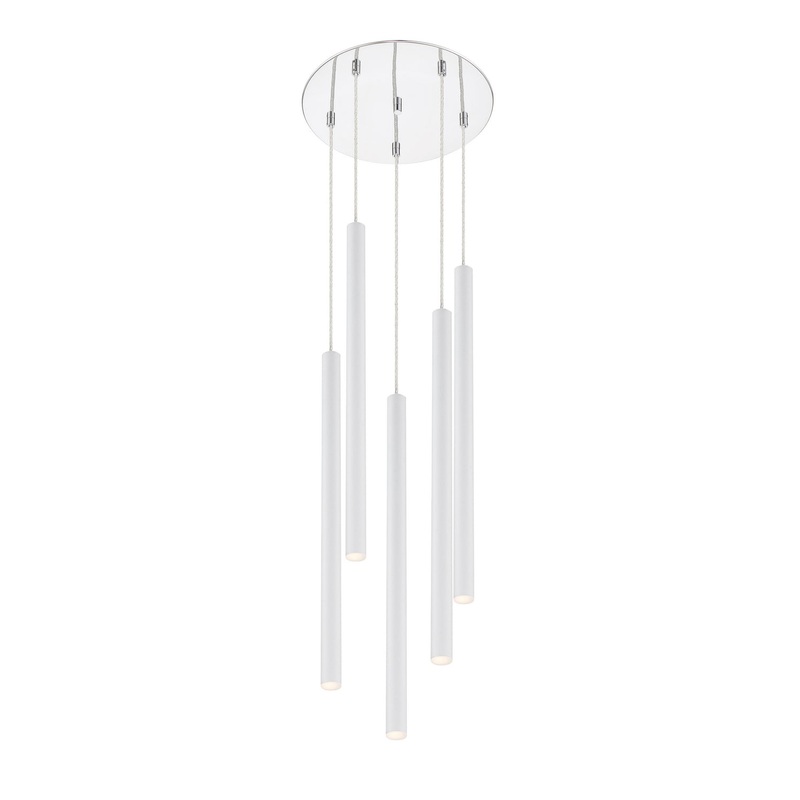 Z-Lite 917MP24-WH-LED-5RCH Forest LED Island Pendant, Chrome