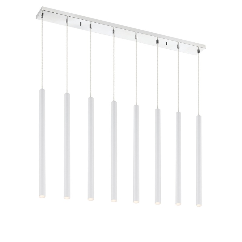 Z-Lite 917MP24-WH-LED-8LCH Forest LED Island Pendant, Chrome
