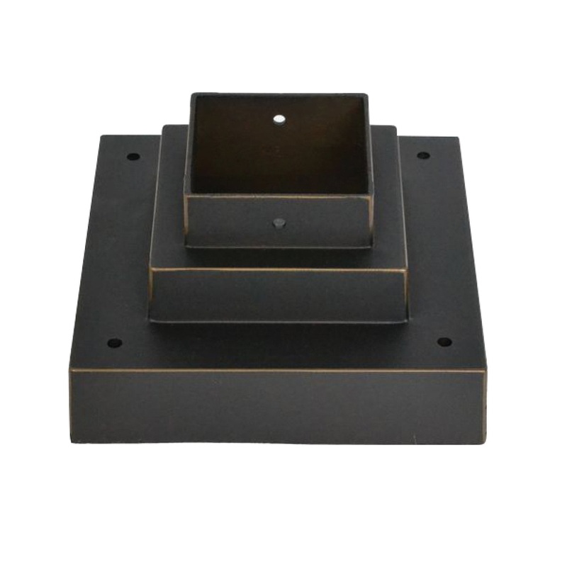 Z-Lite SQPM-ORB Pier Mounts Outdoor Pier Mount, Oil Rubbed Bronze