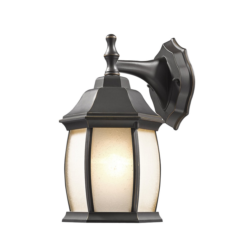 Z-Lite T20-ORB-F Waterdown One Light Outdoor Wall Sconce, Oil Rubbed Bronze