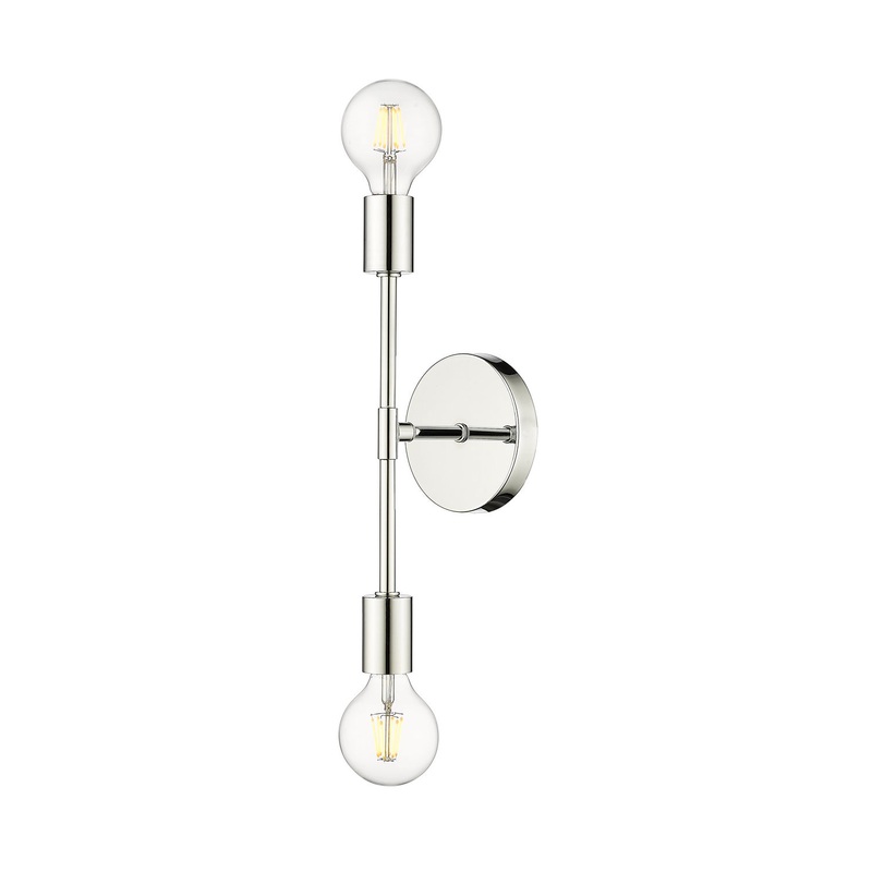 Z-Lite 731-2S-CH Modernist Two Light Wall Sconce, Chrome