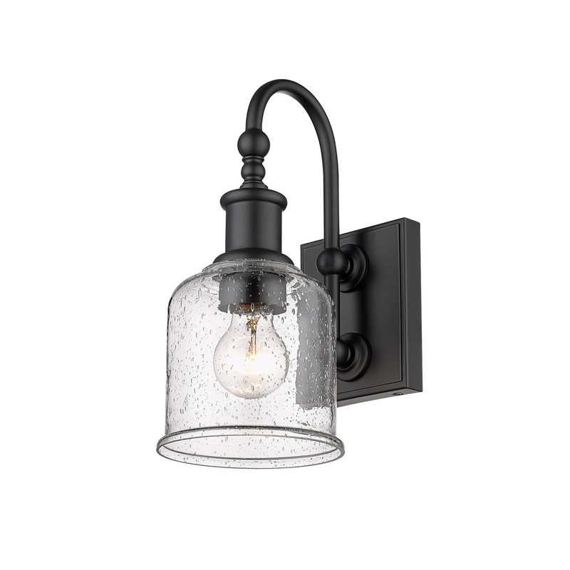 Z-Lite 734-1S-MB Bryant One Light Wall Sconce, Matte Black