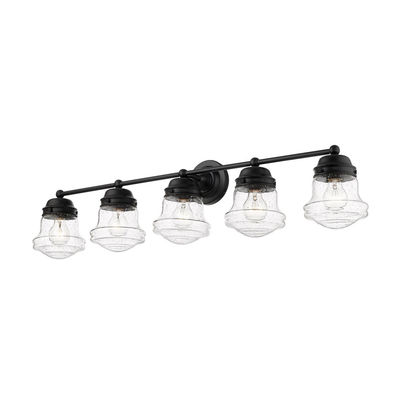 Z-Lite 736-5V-MB Vaughn Five Light Vanity, Matte Black