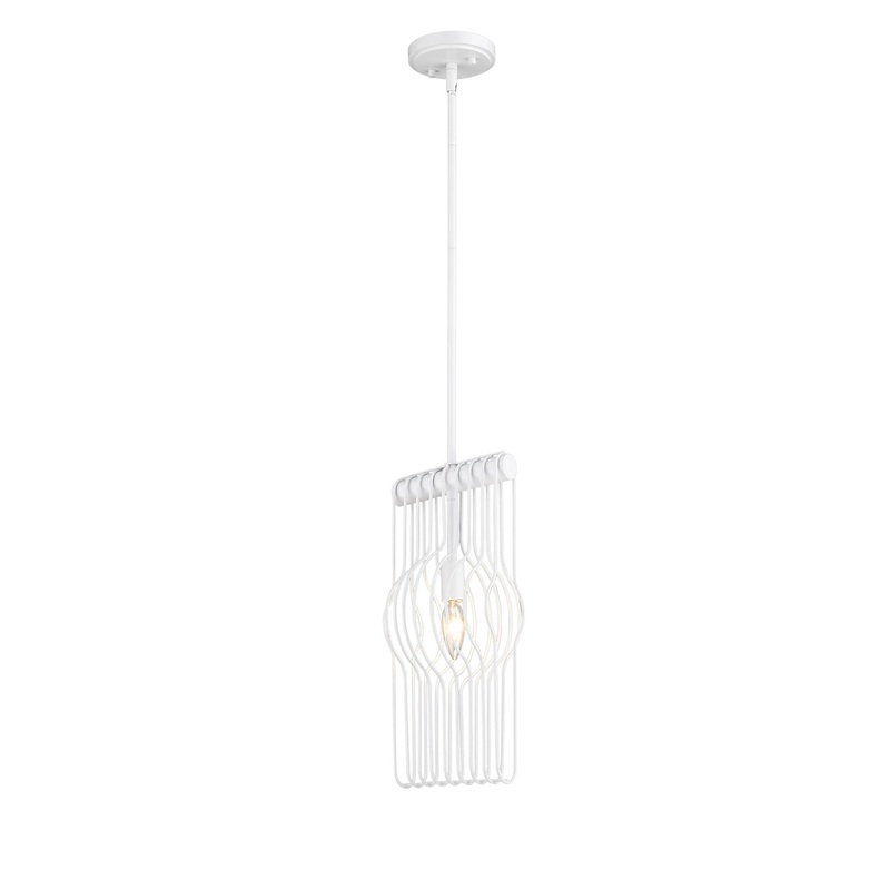Z-Lite 801MP-WH Contour One Light Mini Pendant, White