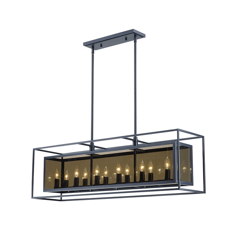 Z-Lite 802-44L-MC Infinity 12 Light Chandelier, Misty Charcoal