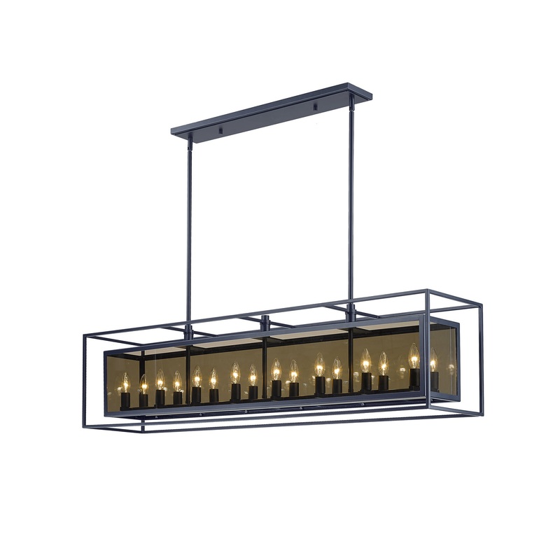 Z-Lite 802-56L-MC Infinity 16 Light Chandelier, Misty Charcoal