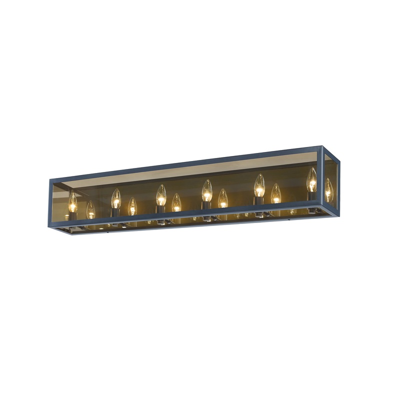 Z-Lite 802-6V-MC Infinity Six Light Vanity, Misty Charcoal