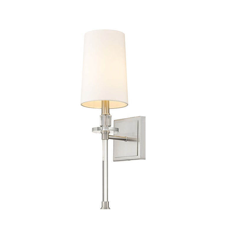 Z-Lite 803-1S-BN Sophia One Light Wall Sconce, Brushed Nickel