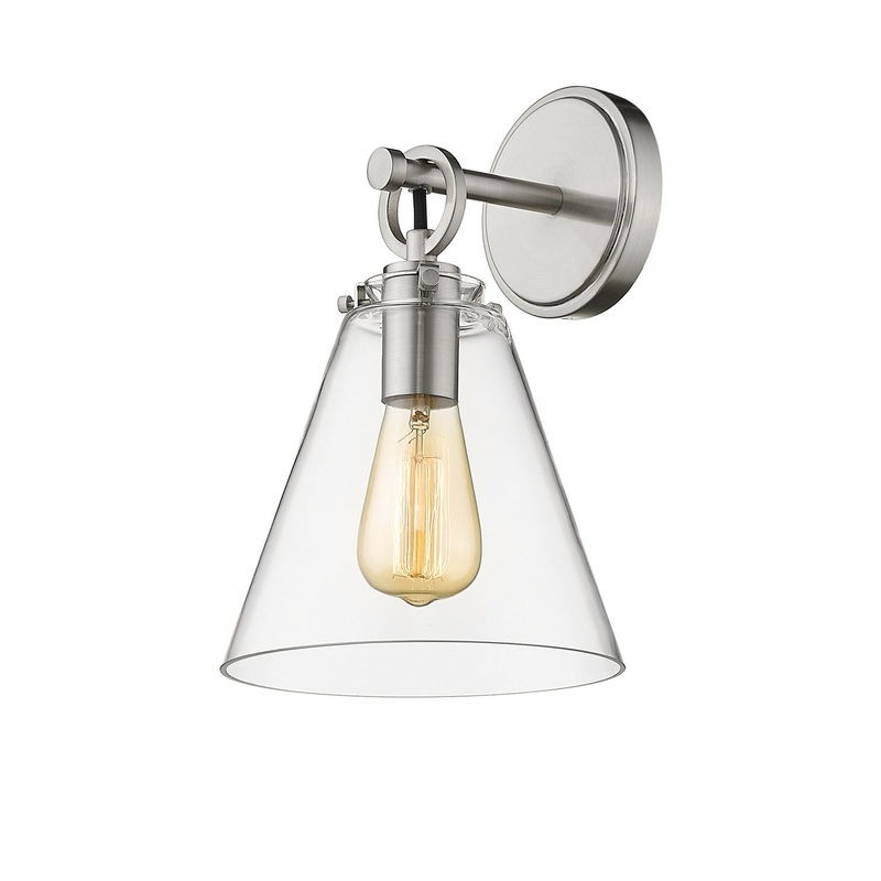 Z-Lite 806-1S-BN Harper One Light Wall Sconce, Brushed Nickel