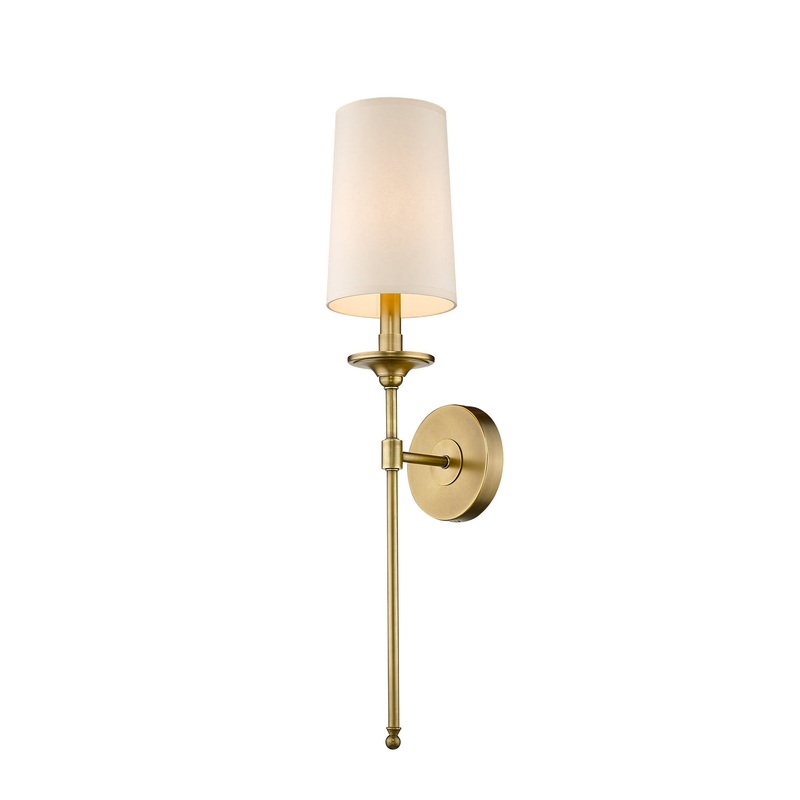 Z-Lite 807-1S-RB Emily One Light Wall Sconce, Rubbed Brass