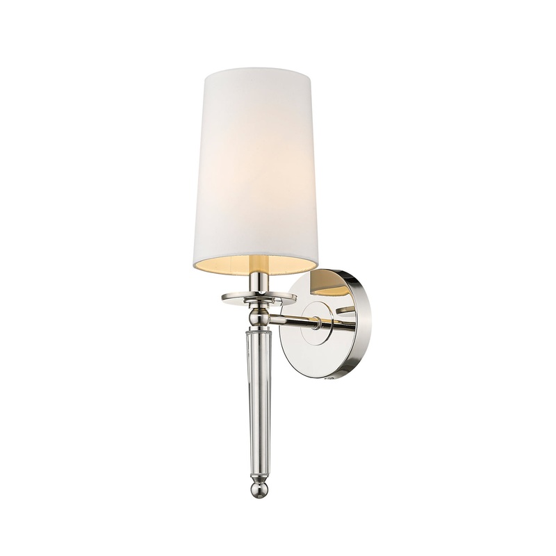 Z-Lite 810-1S-PN Avery One Light Wall Sconce, Polished Nickel