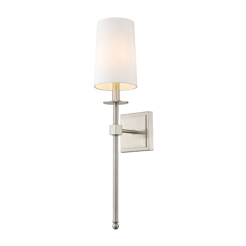 Z-Lite 811-1S-BN Camila One Light Wall Sconce, Brushed Nickel