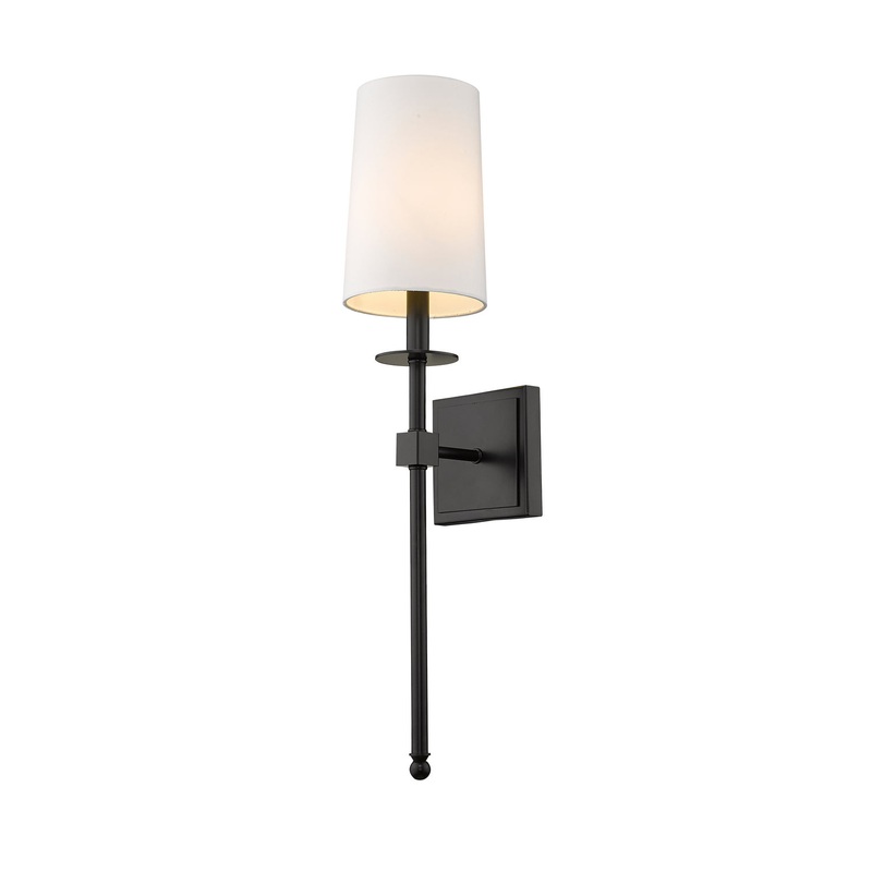 Z-Lite 811-1S-MB Camila One Light Wall Sconce, Matte Black