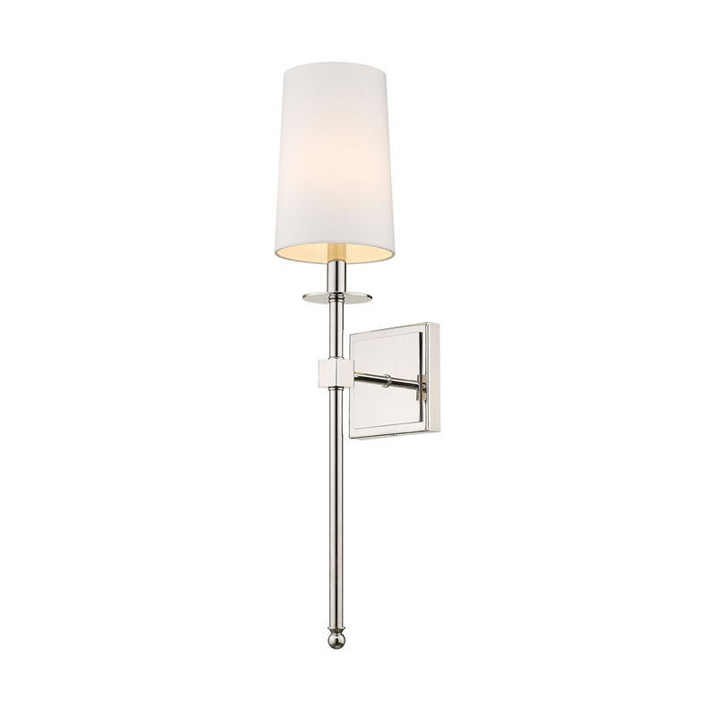 Z-Lite 811-1S-PN Camila One Light Wall Sconce, Polished Nickel