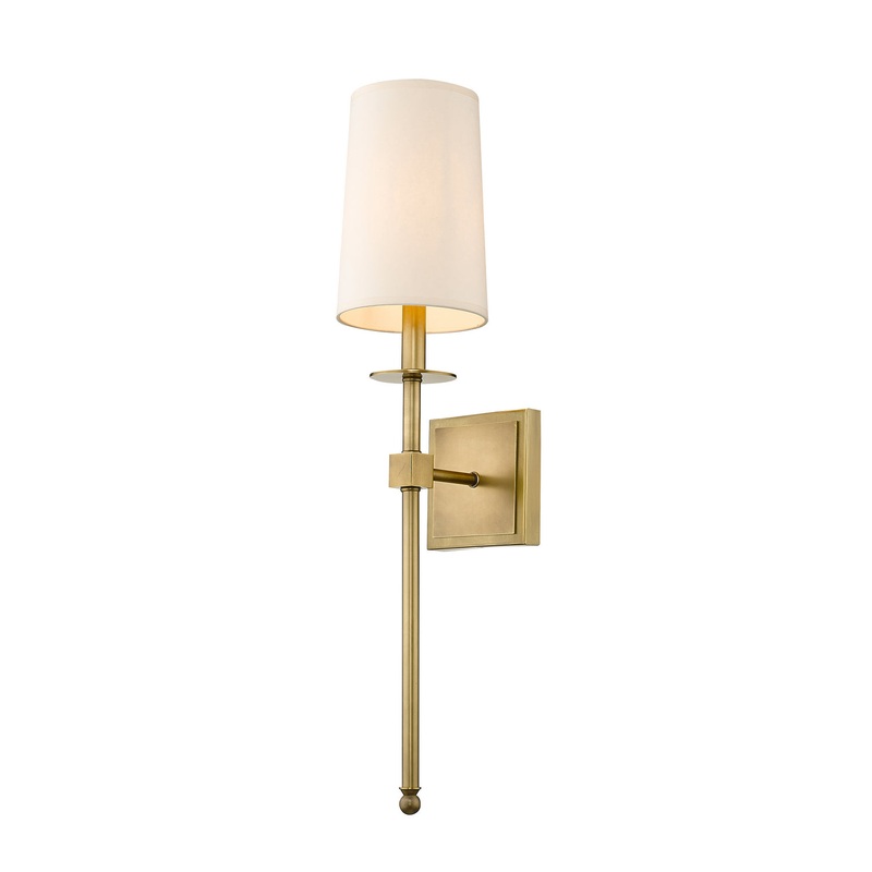 Z-Lite 811-1S-RB Camila One Light Wall Sconce, Rubbed Brass