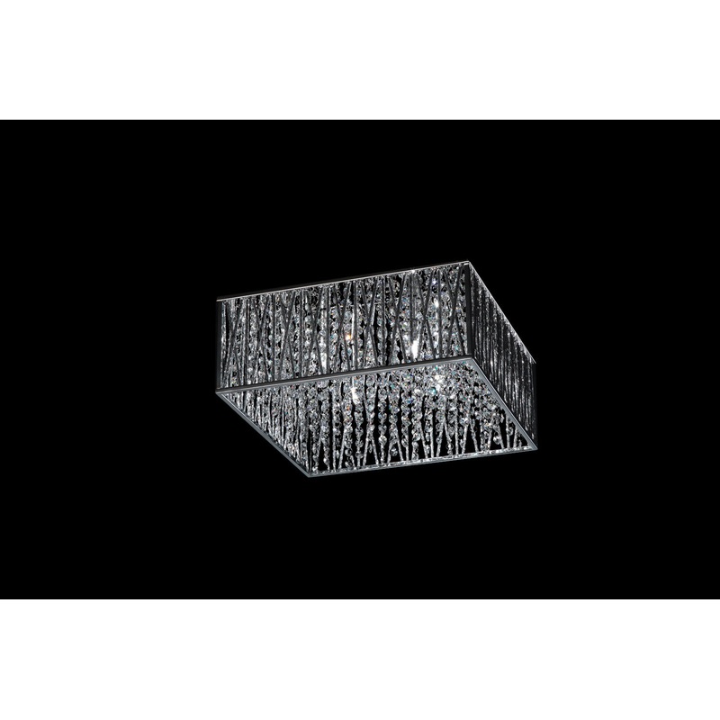Z-Lite 872CH-F Terra Four Light Flush Mount, Chrome