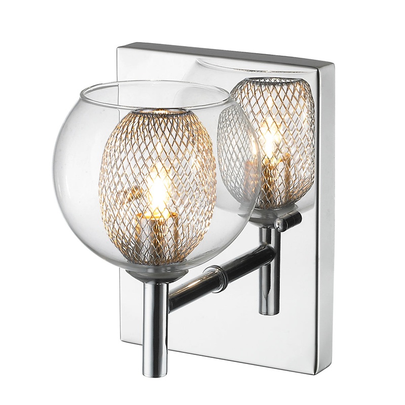 Z-Lite 905-1SC Auge One Light Wall Sconce, Chrome