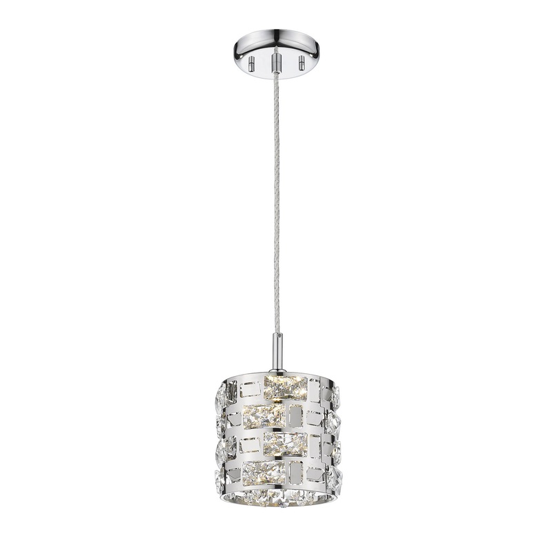 Z-Lite 912MP-CH Aludra One Light Mini Pendant, Chrome