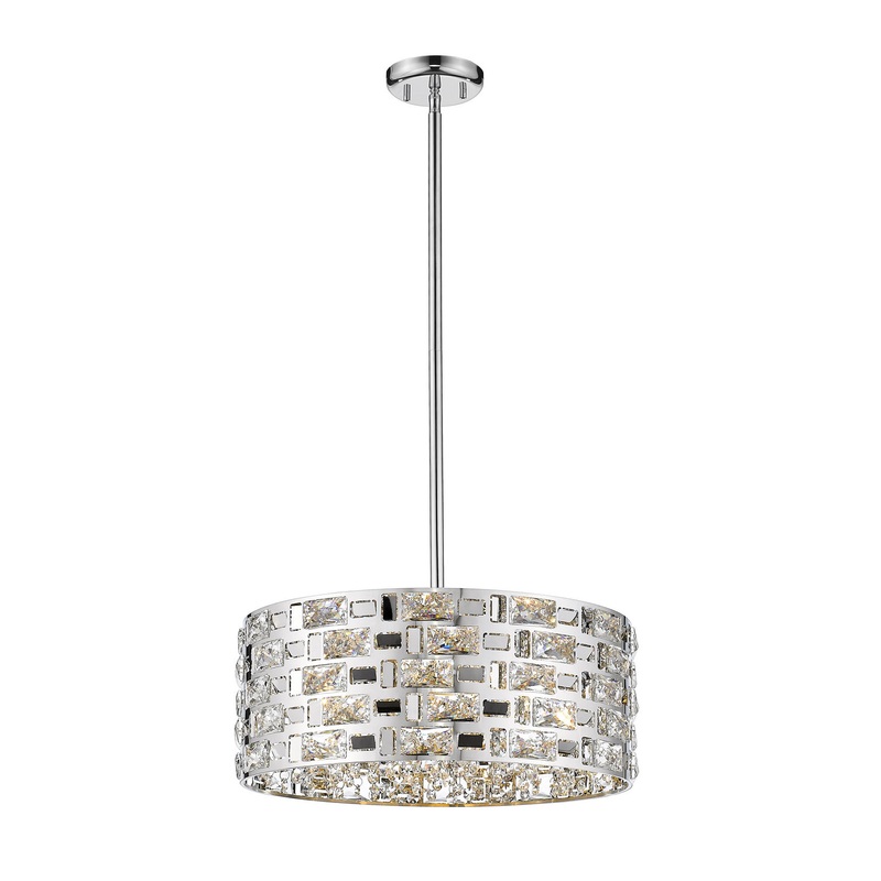Z-Lite 912P-CH Aludra Five Light Pendant, Chrome