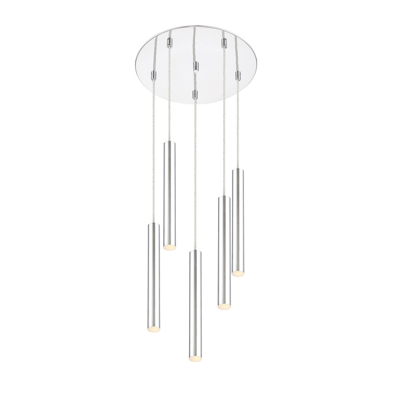 Z-Lite 917MP12-CH-LED-5RCH Forest LED Island Pendant, Chrome