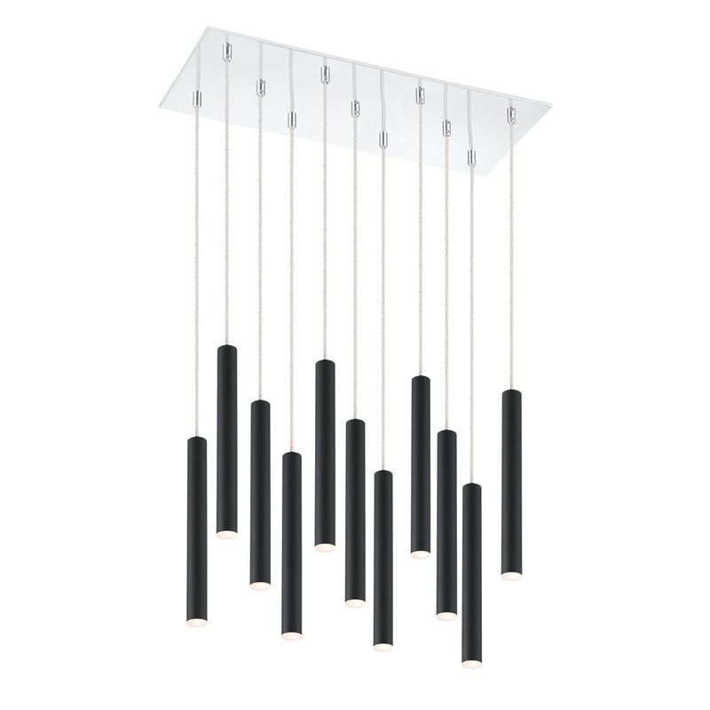 Z-Lite 917MP12-MB-LED-11LCH Forest LED Island Pendant, Chrome
