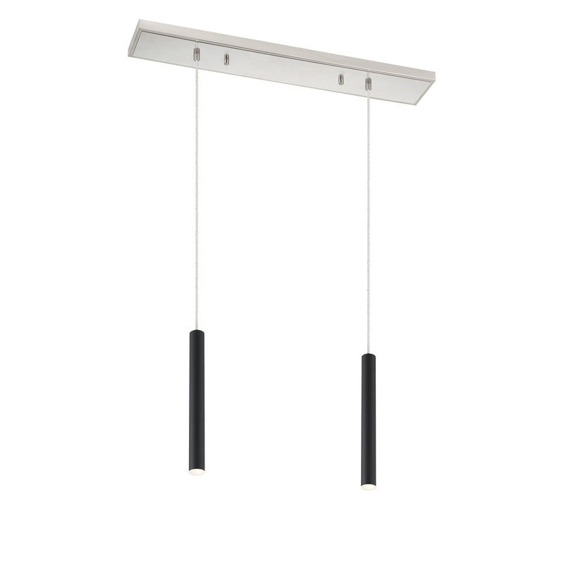Z-Lite 917MP12-MB-LED-2LBN Forest LED Island Pendant, Brushed Nickel