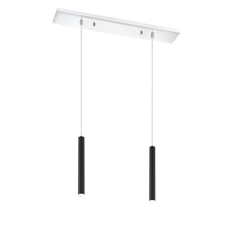 Z-Lite 917MP12-MB-LED-2LCH Forest LED Island Pendant, Chrome