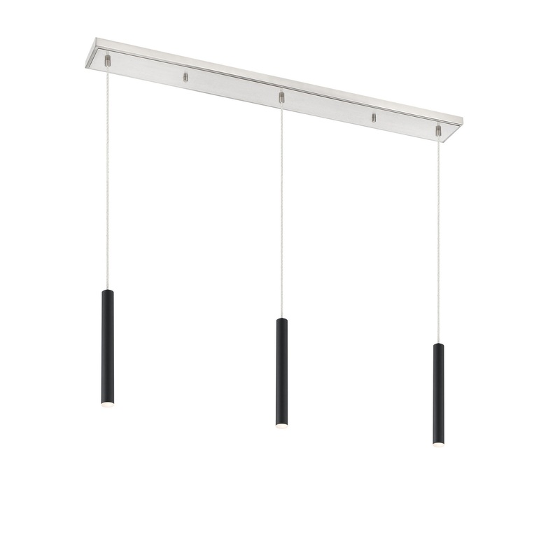 Z-Lite 917MP12-MB-LED-3LBN Forest LED Island Pendant, Brushed Nickel