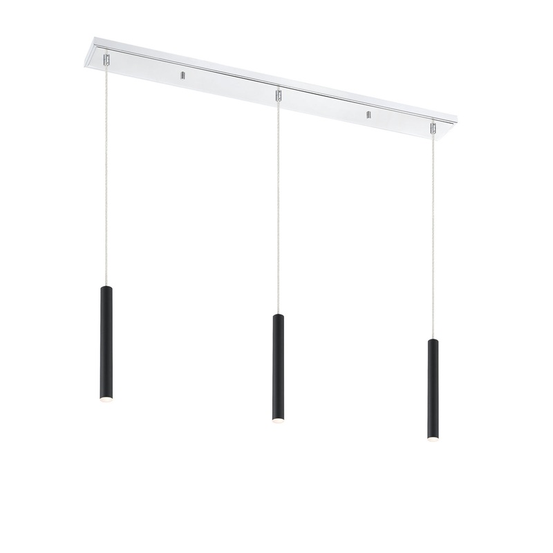 Z-Lite 917MP12-MB-LED-3LCH Forest LED Island Pendant, Chrome