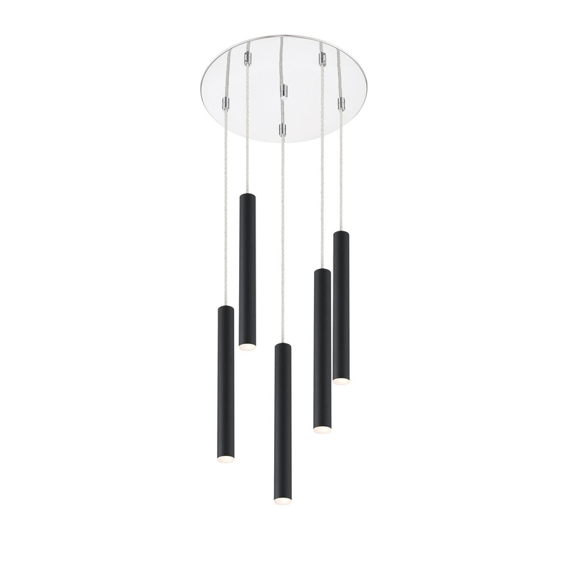 Z-Lite 917MP12-MB-LED-5RCH Forest LED Island Pendant, Chrome