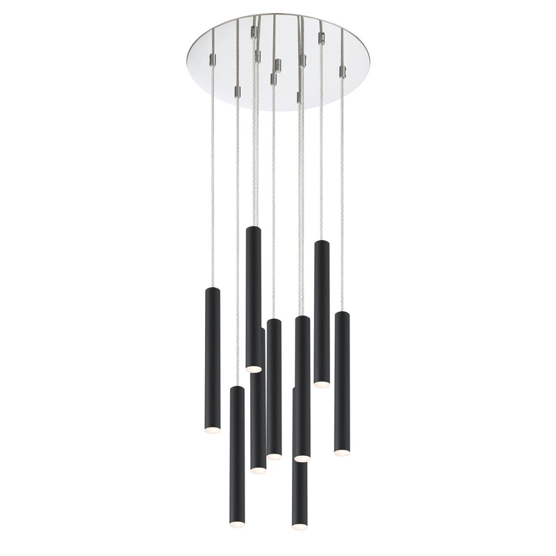 Z-Lite 917MP12-MB-LED-9RCH Forest LED Island Pendant, Chrome