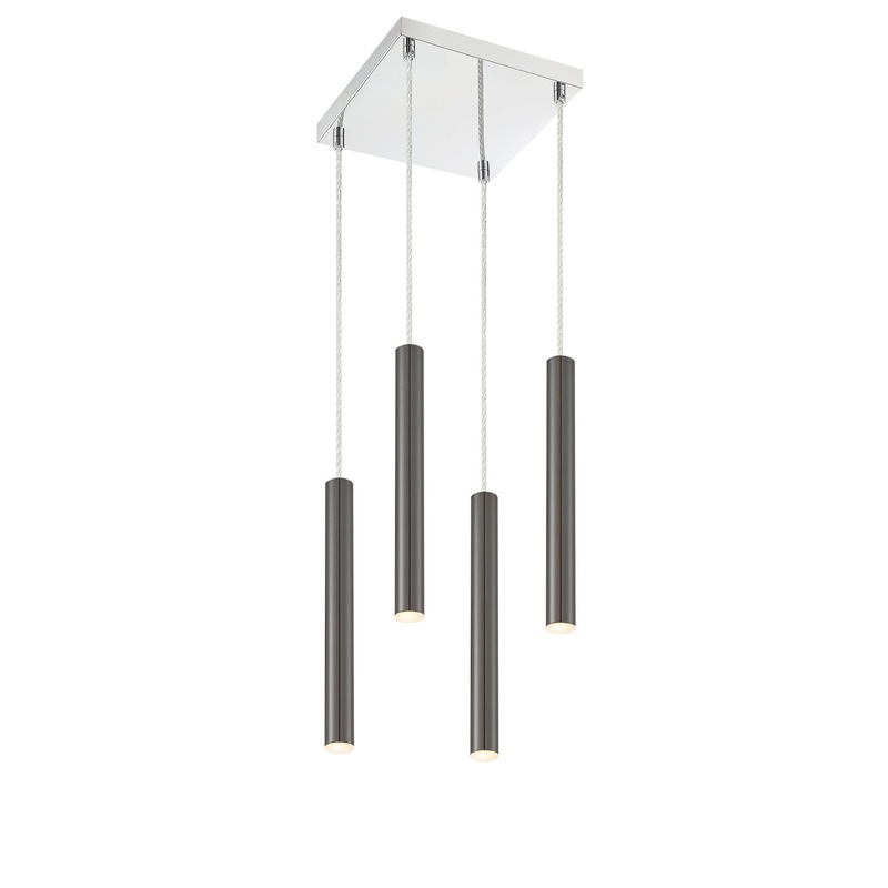 Z-Lite 917MP12-PBL-LED-4SCH Forest LED Island Pendant, Chrome