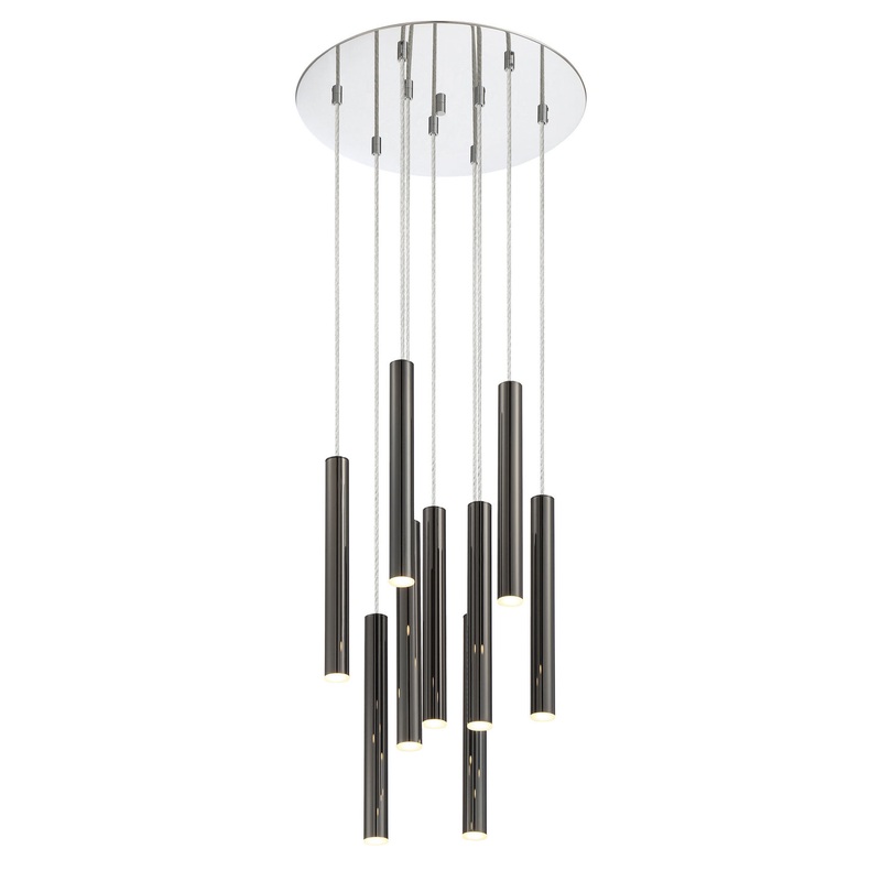 Z-Lite 917MP12-PBL-LED-9RCH Forest LED Island Pendant, Chrome